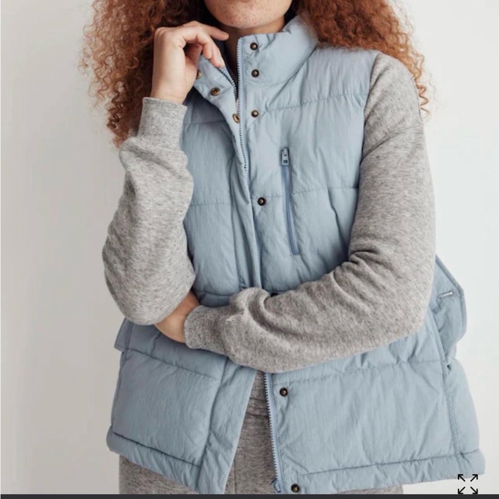 Madewell Light Blue Puffer Vest